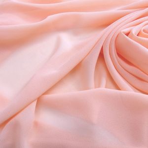 Tecido Crepe Georgete Premium Cor Pêssego Pantone 14-1419TCX Peach Pearl