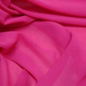 Tecido Crepe Georgete Premium Cor Pink Azaléia Intenso Pantone: 17-2033 TCX Fandango Pink 