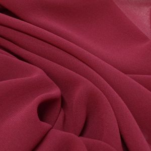 Tecido Crepe Georgete Premium Toque Seda, Cor Vermelho Marsala Pantone: 19-1656 TCX Rio Red 