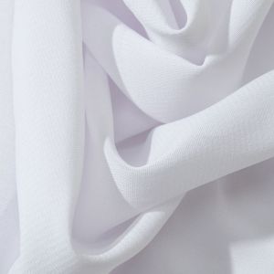 Tecido Crepe Hi Multi Chiffon Especial,  Cor Branca, Pantone:11-0601 TCX Bright White 