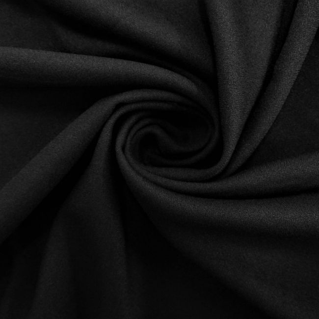 Tecido Crepe Toscana Span, Cor Preta, Pantone: Black 