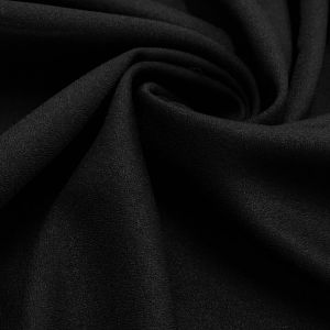 Tecido Crepe Toscana Span, Cor Preta, Pantone: Black 