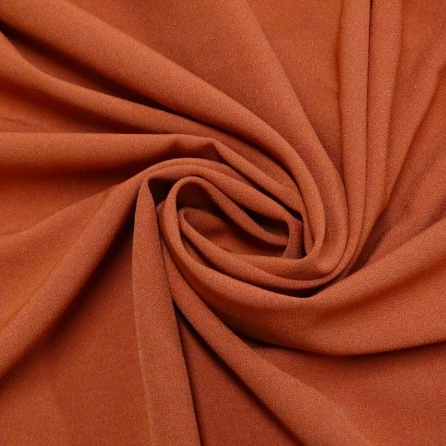 Tecido Crepe Toscana Span, Cor Terracota, Pantone: 18-1448 TCX Chili 