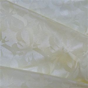 Tecido Jacquard De Alfaiataria Acetinado Italiano, Maquinetado Cor Creme 