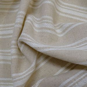 Tecido Linho Com Viscose Viscolinho Listras Fio Tinto Em Tons Pastéis Cores Natural e Off White  