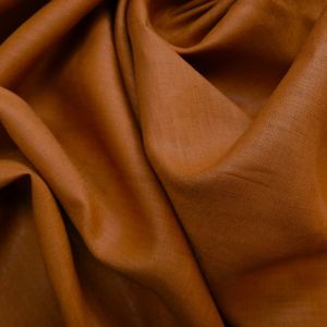 Tecido Linho Puro Pesado Cor Terracota Pantone 18-1248 Tcx Rust 