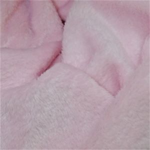 Tecido Aveludado Fleece Jacquard Cor Rosa Bebe 