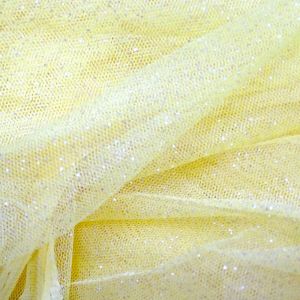 Tecido Microtule De Glitter Cor Amarelo Claro, Pantone: 11-0620 TCX Elfin Yellow