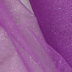 Tecido Microtule De Glitter Cor Fúcsia, Pantone: 18-3027TCX Purple Orchid