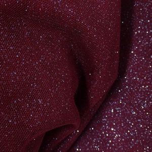 Tecido Microtule De Glitter Cor Marsala 