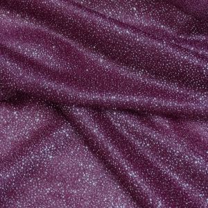 Tecido Microtule De Glitter Cor Marsala Escuro, Pantone: 19-1725 TCX Tawny Port  