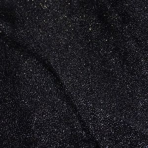 Tecido Microtule De Glitter Cor Preta E Brilho Prata 