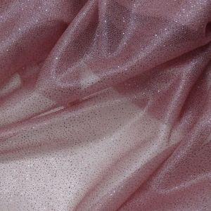 Tecido Microtule De Glitter Cor Rosê Blush, Pantone: 15-1614 TCX Rose Elegance 