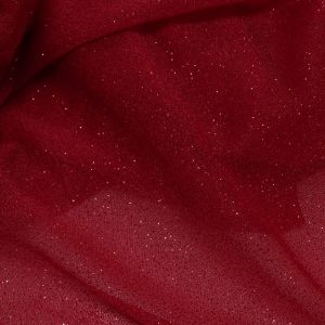 Tecido Microtule De Glitter Cor Vermelho Intenso, Pantone: 19-1757 TCX   