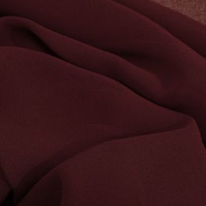 Tecido Mousseline Dior Toque De Seda Cor Vermelho Marsala  Pantone 19-1525TCX Port 