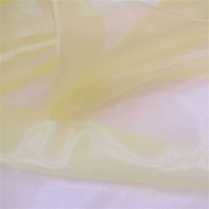 Tecido Organza Cristal Cor Amarelo Claríssimo 