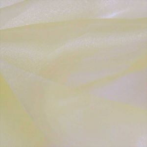 Tecido Organza Cristal Cor Amarelo Claríssimo 