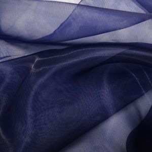 Tecido Organza Cristal Cor Azul Marinho Noite Pantone: 19-3831TCX Maritime Blue 