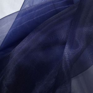 Tecido Organza Cristal Cor Azul Marinho Noite Pantone: 19-3831TCX Maritime Blue 