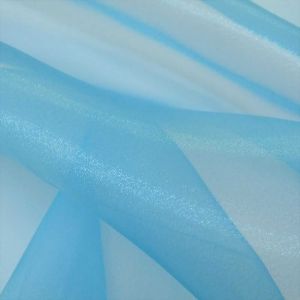 Tecido Organza Cristal Cor Azul Piscina 