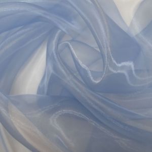 Tecido Organza Cristal Cor Azul Serenity Pantone 16-4021 Tcx Allure