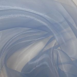 Tecido Organza Cristal Cor Azul Serenity Pantone 16-4021 Tcx Allure