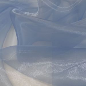 Tecido Organza Cristal Cor Azul Serenity Pantone 16-4021 Tcx Allure