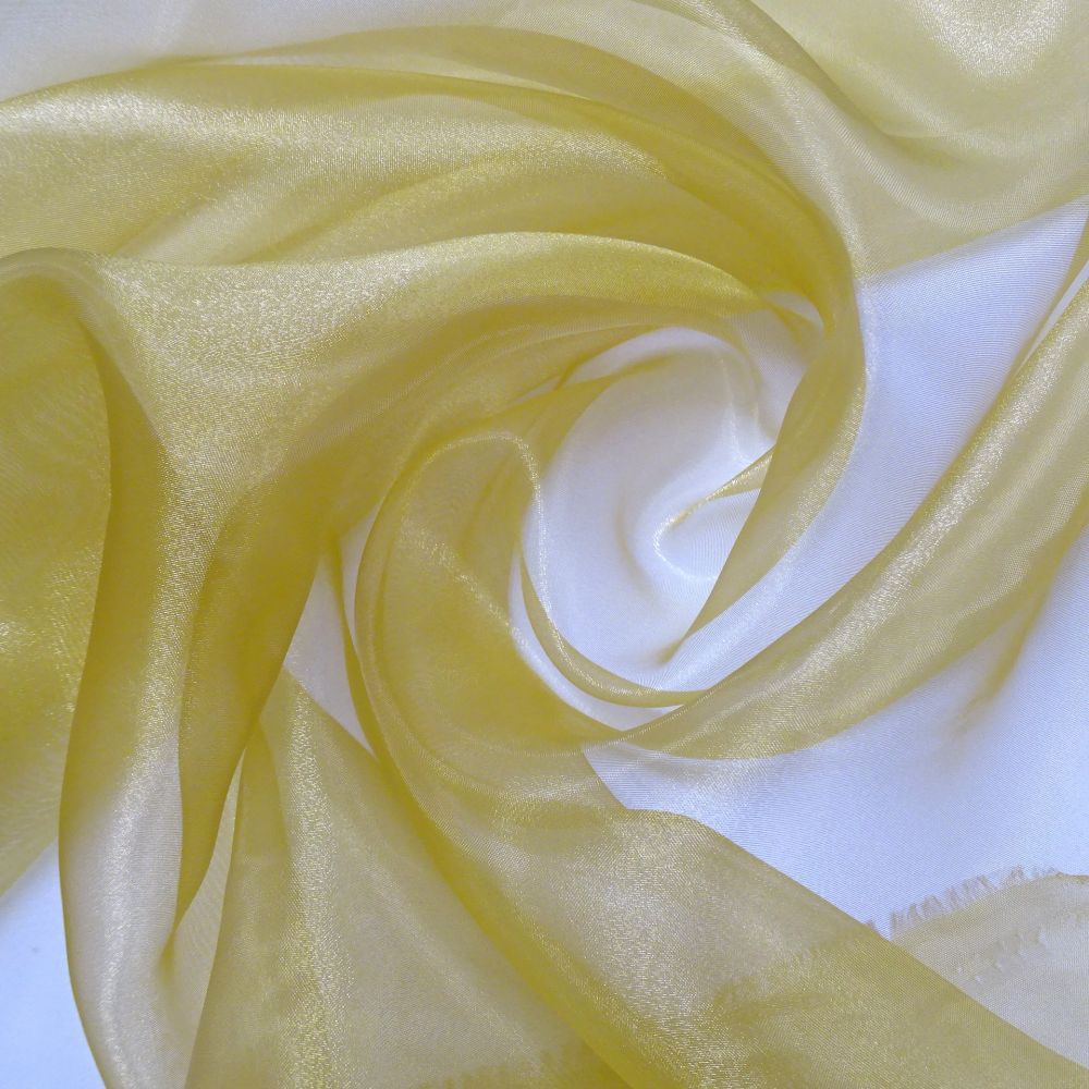 Tecido Organza Cristal Cor Dourado Ouro Pantone:  15-1046 TCX MINERAL YELLOW 