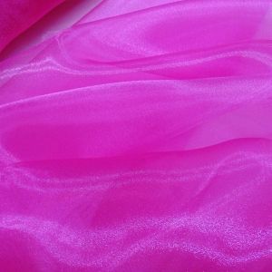 Tecido Organza Cristal Cor Pink Intenso, Pantone: 17-2227 TCX Lilac Rose