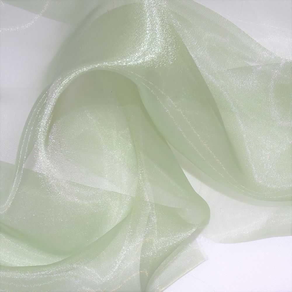 Tecido Organza Cristal Cor Verde Claro 