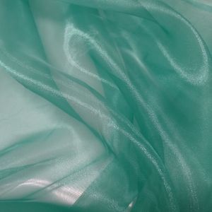 Tecido Organza Cristal Cor Verde Jade Pantone: 17-5335 TCX SPECTRA GREEN