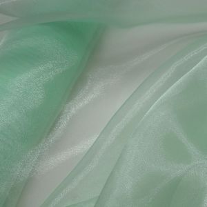 Tecido Organza Cristal Cor Verde Menta Claro Pantone: 15-6114 TCX HEMLOCK