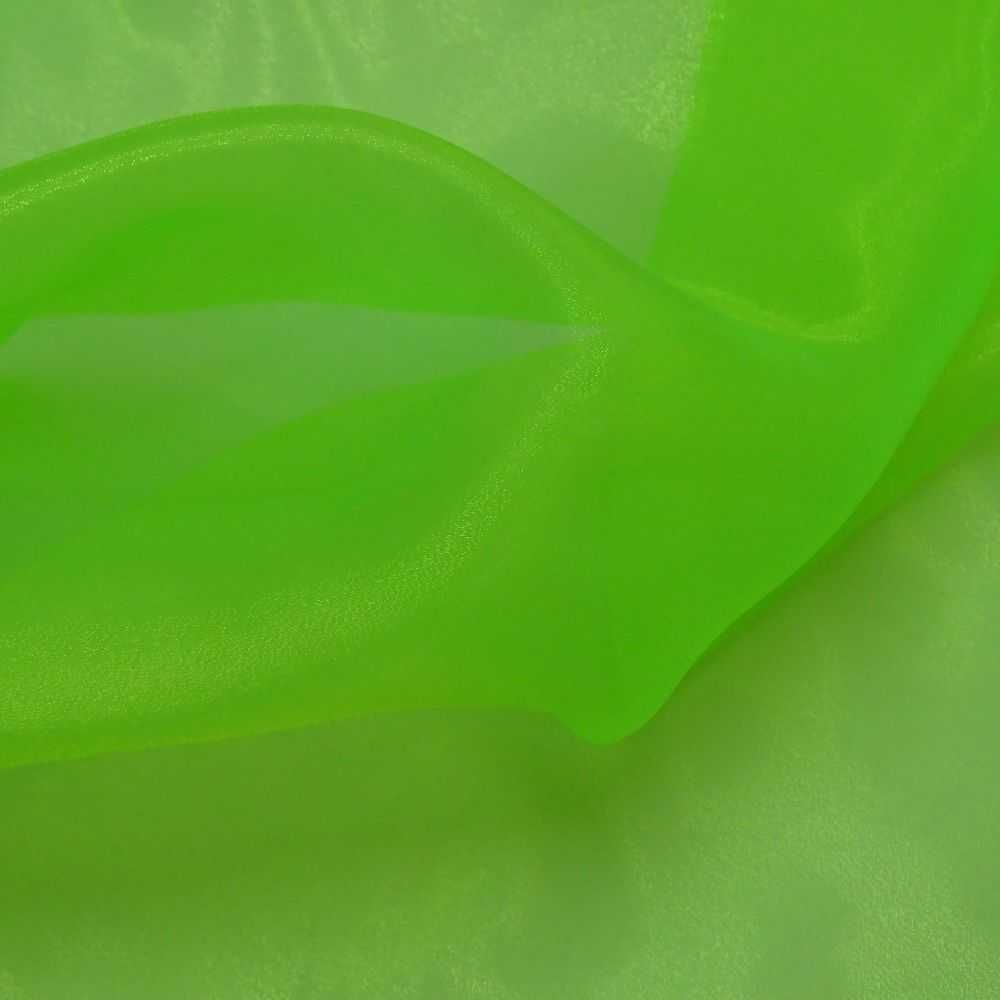 Tecido Organza Cristal Cor Verde Neon 