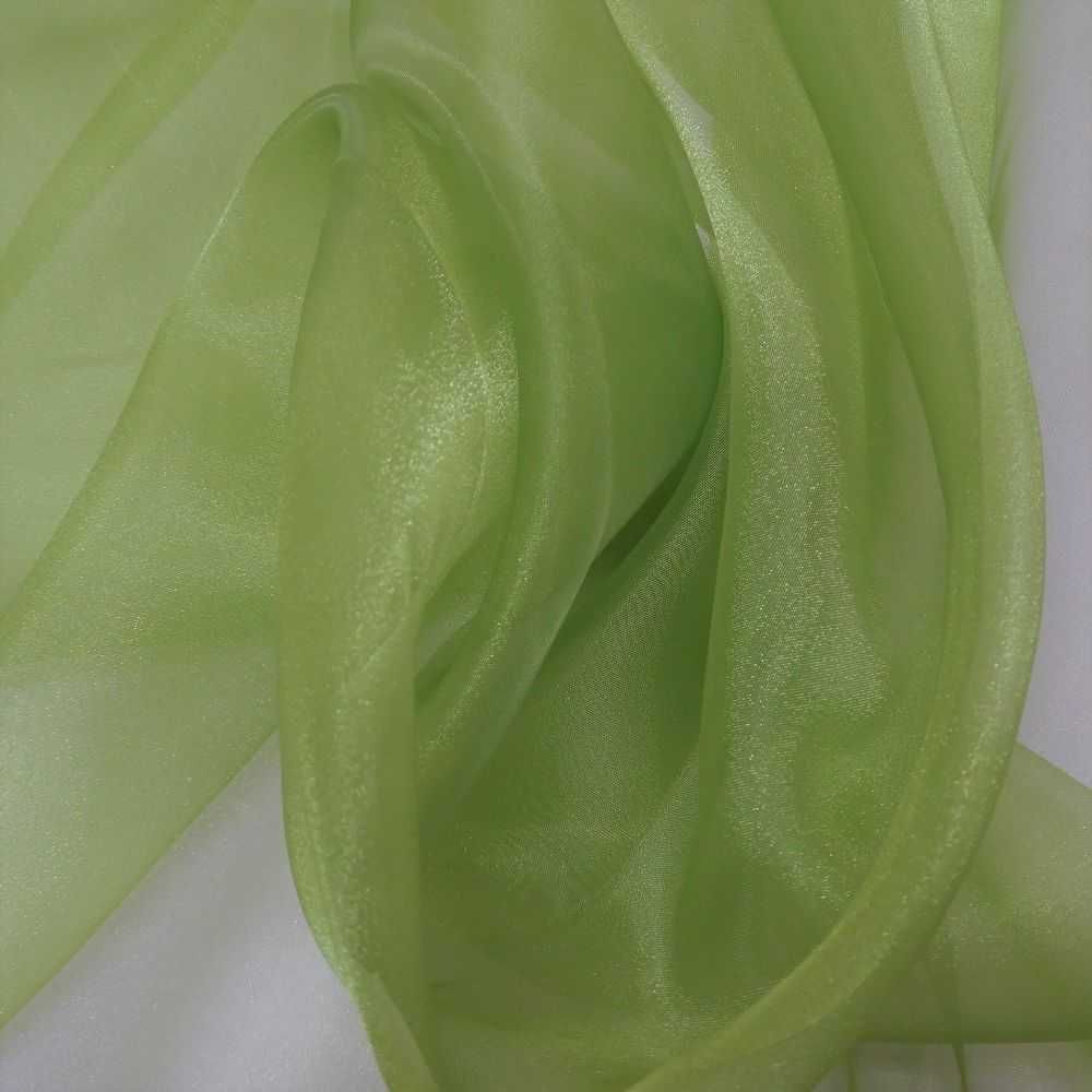 Tecido Organza Cristal Cor Verde Pistache 