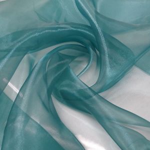 Tecido Organza Cristal Cor Verde Turquesa Escuro Pantone: 19-4534 TCX Chesapeake Bay