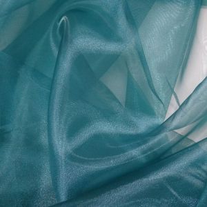 Tecido Organza Cristal Cor Verde Turquesa Escuro Pantone: 19-4534 TCX Chesapeake Bay