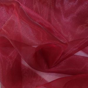 Tecido Organza Cristal Cor Vermelho Marsala Pantone:  19-1656 TCX RIO RED