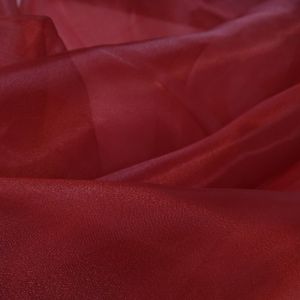 Tecido Organza Cristal Cor Vermelho Marsala Pantone:  19-1656 TCX RIO RED