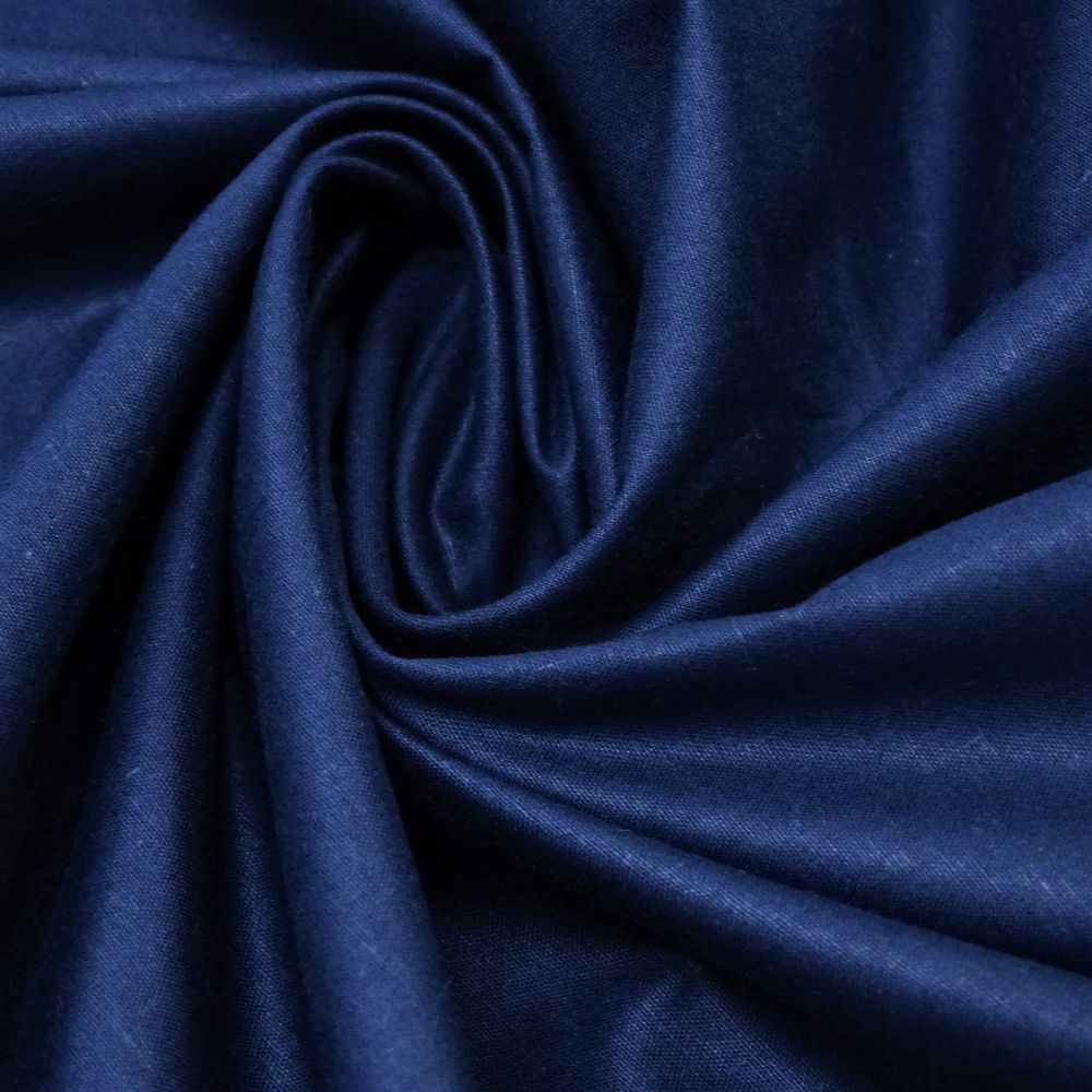 Tecido Percal Euro Fios Acetinado Cor Azul Marinho Pantone Tcx Na Monalisa