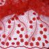 Tecido Renda Tule Bordada 3D Floral Cor Vermelha Pantone: 19-1758TCX Haute Red   