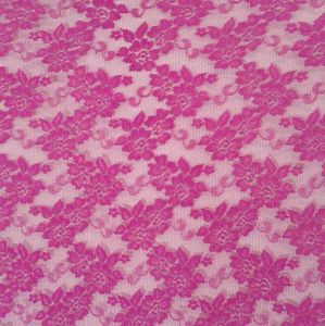 Tecido Renda Tule Bordada Pink