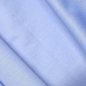 Tecido Tricoline Camisaria Fio Egipcio 400 Algodão Com Modal De Viscose Cor Azul Claro 