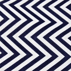 Tecido Tricoline Premium Chevron Cor Azul Marinho 