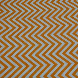 Tecido Tricoline Premium Chevron Laranja 