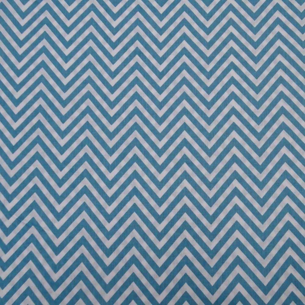 Tecido Tricoline Premium Chevron Tiffany 