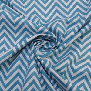 Tecido Tricoline Premium Chevron Tiffany 