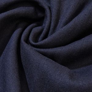 Tecido Viscolinho Fibras De Linho Com Viscose Cor Azul Marinho Pantone: 19-3933TCX Medieval Blue