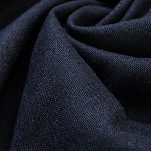 Tecido Viscolinho Fibras De Linho Com Viscose Cor Azul Marinho Pantone: 19-3933TCX Medieval Blue