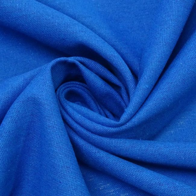 Tecido Viscolinho Cor Azul Ibiza , Fibras De Linho Com Viscose, Pantone:17-4245 TCX  Ibiza Blue 