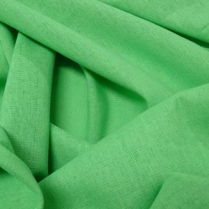 Tecido Viscolinho, Fibras de Viscose e Linho, Cor Verde Claro, Pantone: 13-0117 TCX Green Ash 